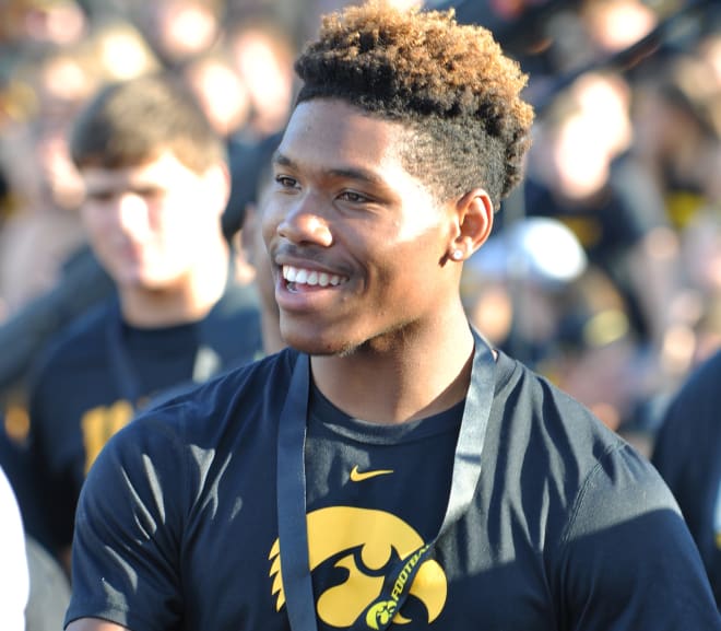 Future Hawkeye Tyrone Tracy Jr. made his official visit to Iowa this weekend.
