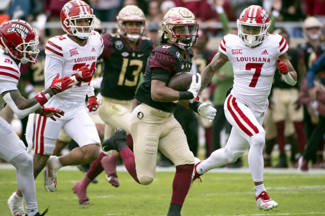 Treshaun Ward had two rushing touchdowns in FSU's win on Saturday