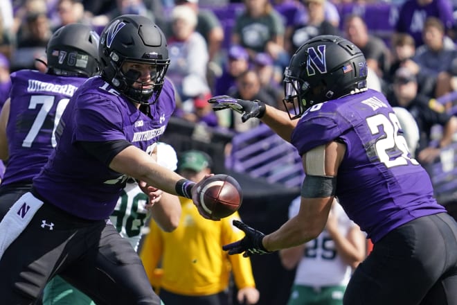 Northwestern Wildcats football running back Evan Hull