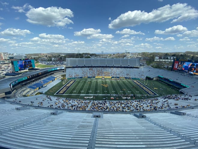 A look at some of the crowd gathered at Milan Puskar Stadium for Saturday's Blue-Gold Spring Game.