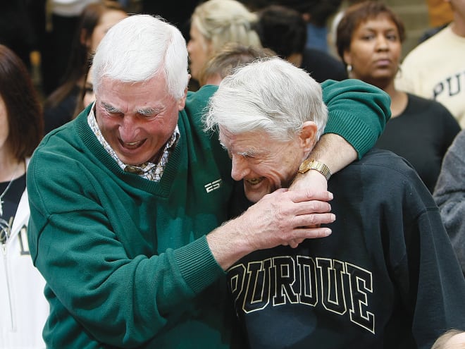 In his later years, DeMoss enjoyed being Purdue's ambassador at men's basketball and other events, like he was with Bob Knight just a few years ago.
