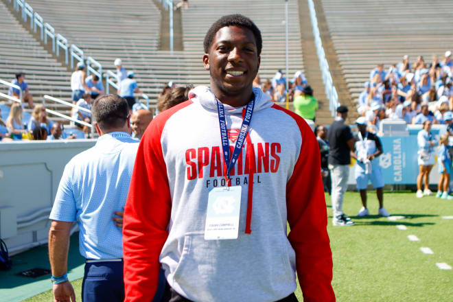 Class of 2025 defensive tackle Isaiah Campbell was in Chapel Hill to see the Tar Heels play Minnesota.