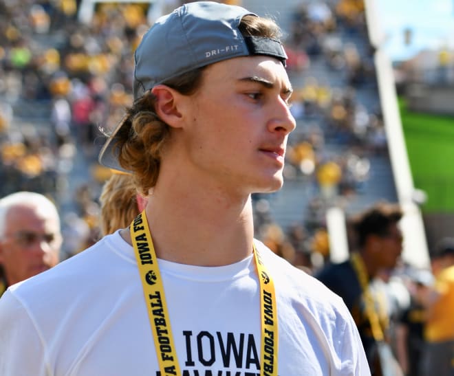 Class of 2021 in-state receiver Brody Brecht was a frequent visitor to Iowa City this season.