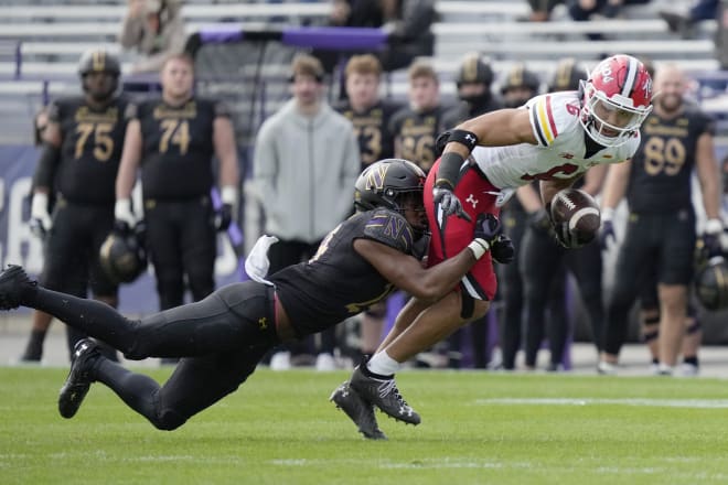Northwestern defensive back Rod Heard II (left) entered the transfer portal last Thursday and is scheduled to make a two-day trip to Notre Dame this weekend. 