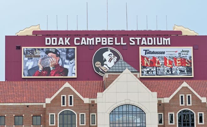 The advertisements on the north end zone of the stadium weren't met with as much complaint.