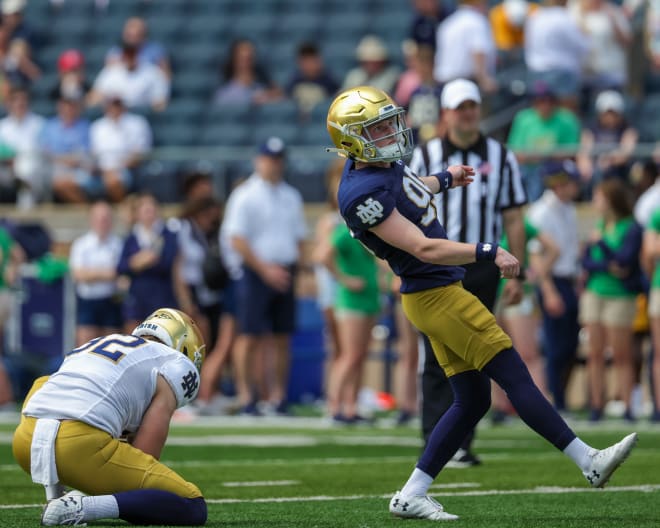 Arkansas State transfer kicker Blake Grupe (99) struggled with accuracey in the Blue-Gold Game/