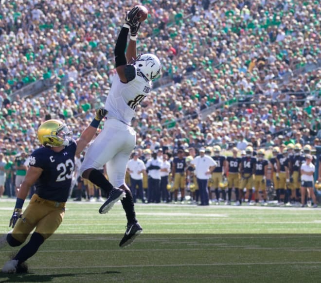 Vanderbilt tight end Jared Pinkney presents a difficult matchup for opposing defenses.