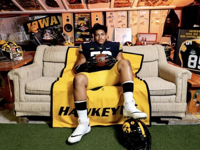 Cameron Herron committed to Iowa on Sunday following his official visit. 