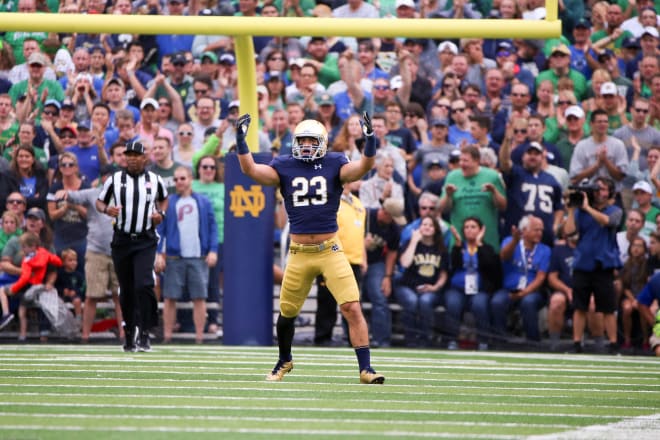 Drue Tranquill recorded 292 career tackles at Notre Dame