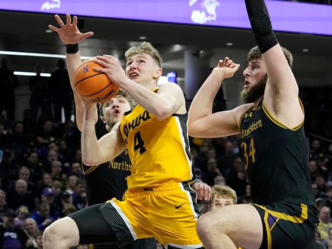 Josh Dix was one of Iowa's biggest stars in their win over Northwestern on Saturday. 