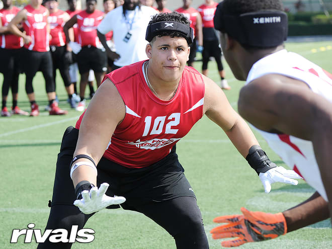 Fort Lauderdale (Fla.) St. Thomas Aquinas offensive tackle and Notre Dame target Julian Armella at the Rivals Camp Series