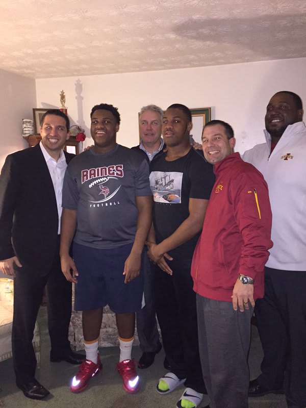 Iowa State coaches made an in-home visit to see JaQuan & JoShua Bailey on Thursday night.