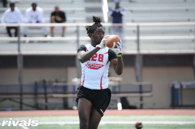 Reddicks hauls in passes at the Rivals Camp stop in Fort Lauderdale