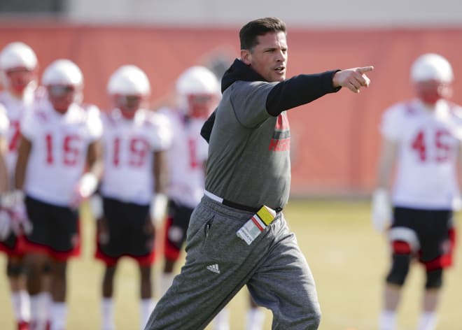 Along with serving as defensive coordinator, Bob Diaco is also coaching Nebraska's punters.