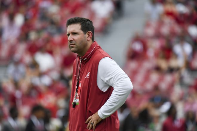 Alabama offensive coordinator Nick Sheridan. Photo | Gary Cosby Jr.-Imagn Images