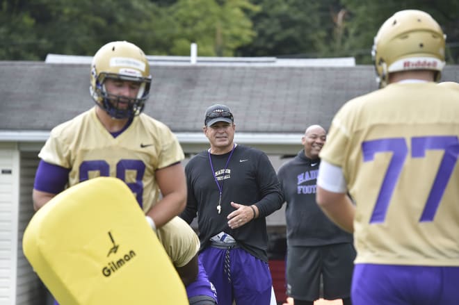 James Madison offensive line coach Bryan Stinespring is leaving for a job at Maryland. 