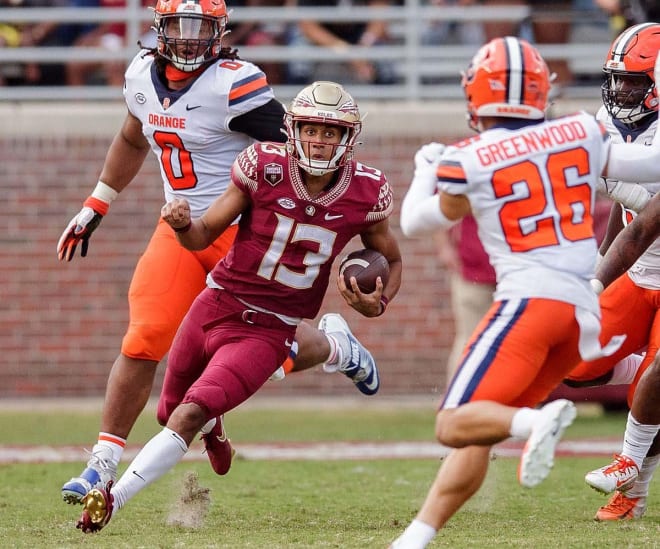 Jordan Travis helped lead FSU to its first win of the year on Saturday against Syracuse. 