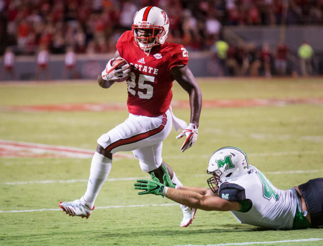 Junior running back Reggie Gallaspy and the Wolfpack ground game is averaging 116.5 yards per contest.