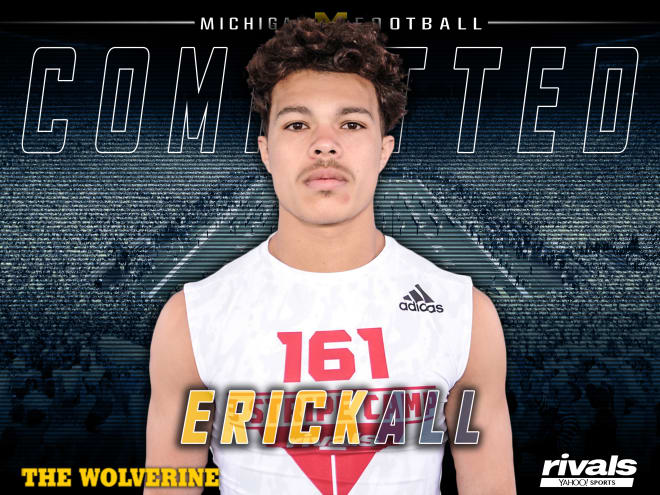 Three-star tight end Erick All has committed to Michigan.