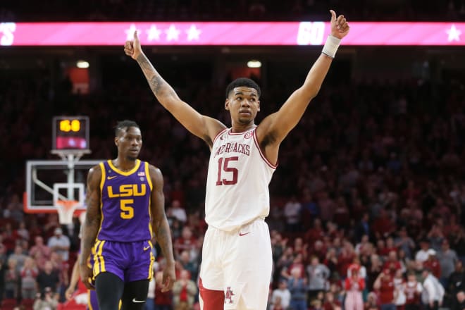 Arkansas guard Mason Jones was named the SEC Co-Player of the Year by the AP.