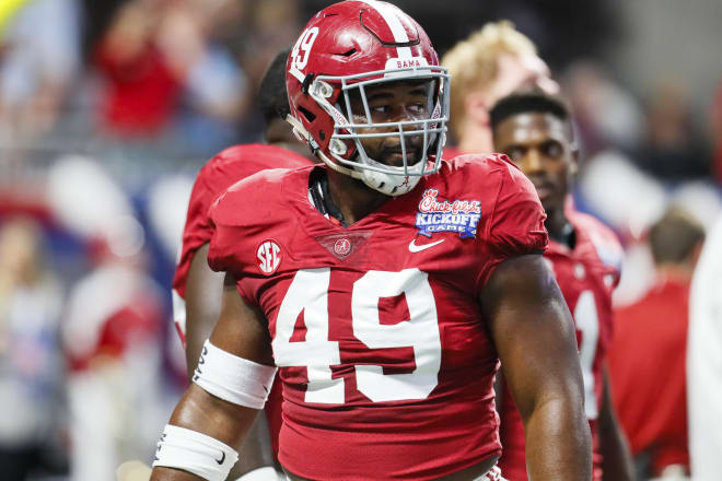 Alabama defensive end Isaiah Buggs has caught some grief from LSU fans this week. Photo | Getty Images