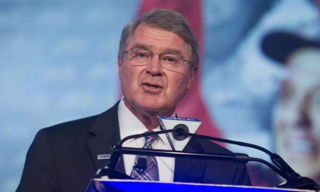 John Swofford announced the ACC's new partnership with ESPN last summer.