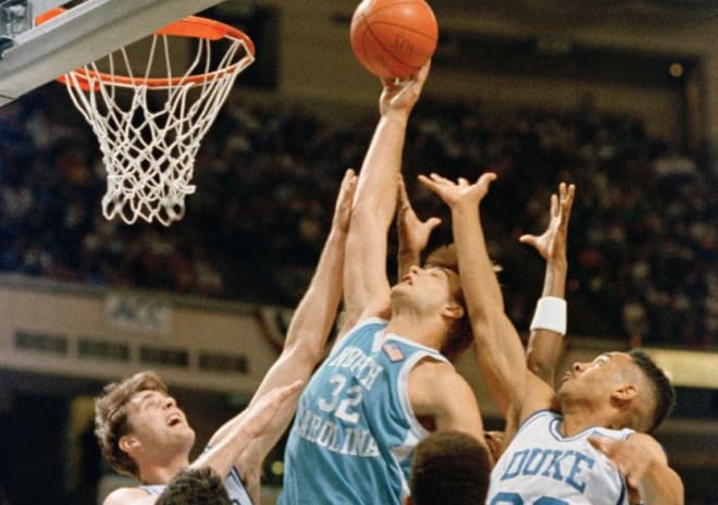 After a fine career at UNC, Pete Chilcutt played nine years in the NBA winning a title in 1995 with the Rockets.