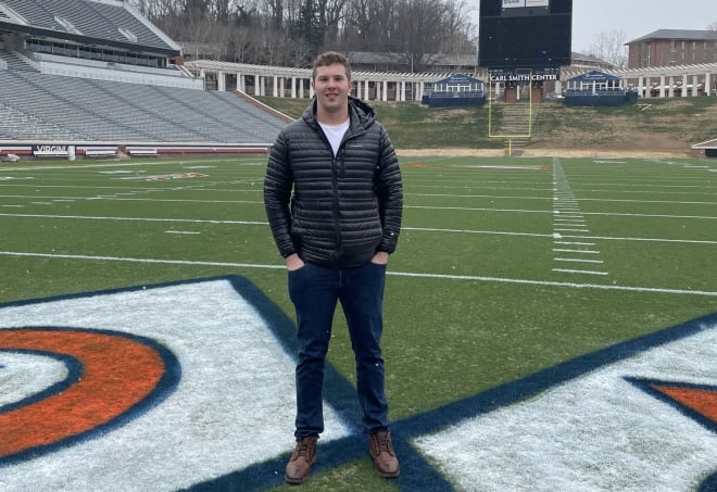 Lafayette grad transfer tight end Steven Stilianos, a Virginia native, spent last weekend visiting UVa.