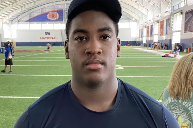 Griffin was a standout at Auburn's OL/DL camp Wednesday.