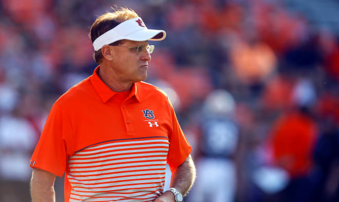 Auburn head coach Gus Malzahn on gameday.