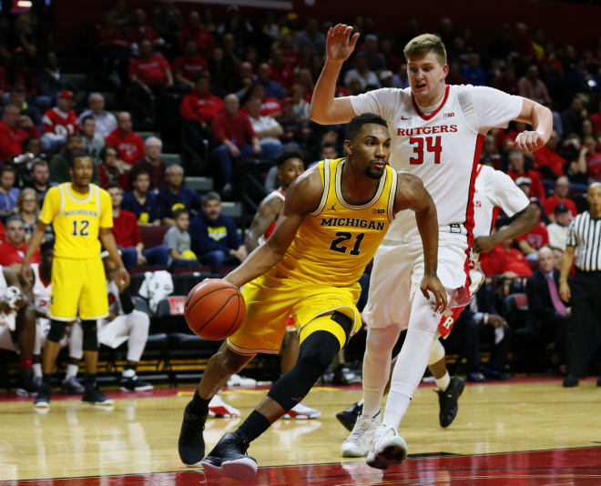 Senior forward led the Wolverines with 16 points in the 68-64 win at Rutgers.