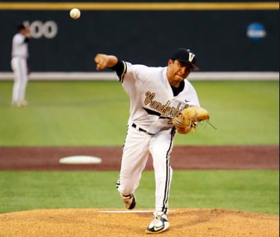 Right-hander Jordan Sheffield was an ace for the Commodores as a sophomore.