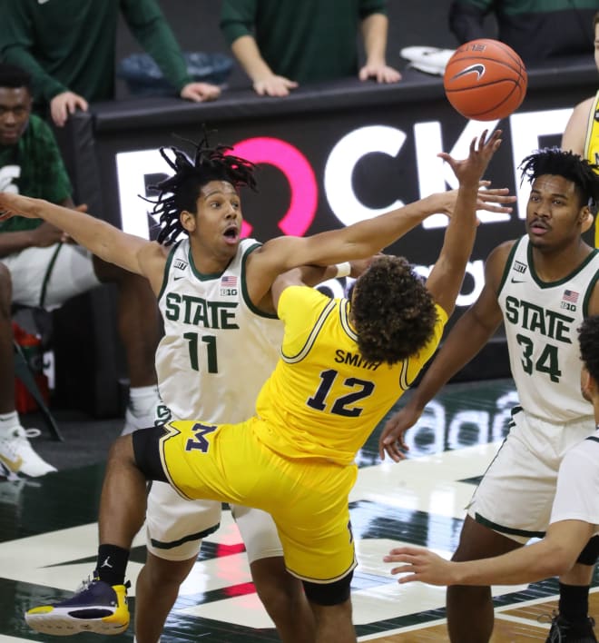 Michigan State poked the ball away from the Wolverines too many times, playing the aggressor.