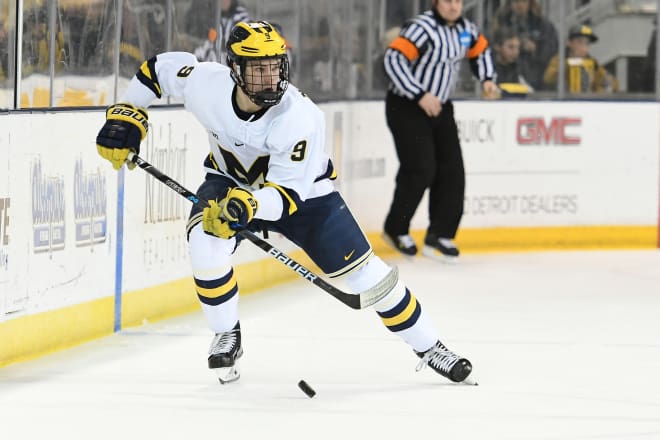 Sophomore forward Josh Norris netted a goal Friday and led the Wolverines with 12 shots on goal in the two-game series. 