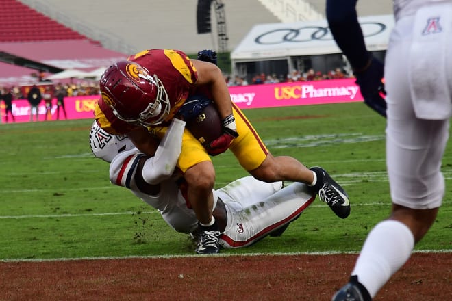 USC star WR Drake London carted off field with serious ankle injury -  TrojanSports