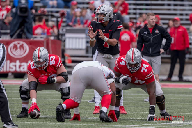 Luke Wypler and Matthew Jones are two mainstays on Ohio State's offensive line heading into 2022. 