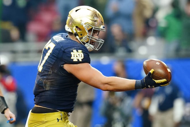 Notre Dame tight end Michael Mayer heads into his junior season with big expectations.