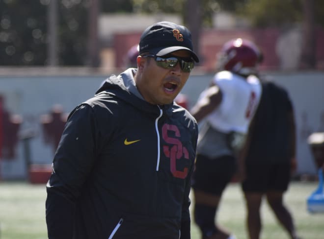 Donte Williams, formerly the associate head coach/cornerbacks coach, takes over as USC's interim head coach.