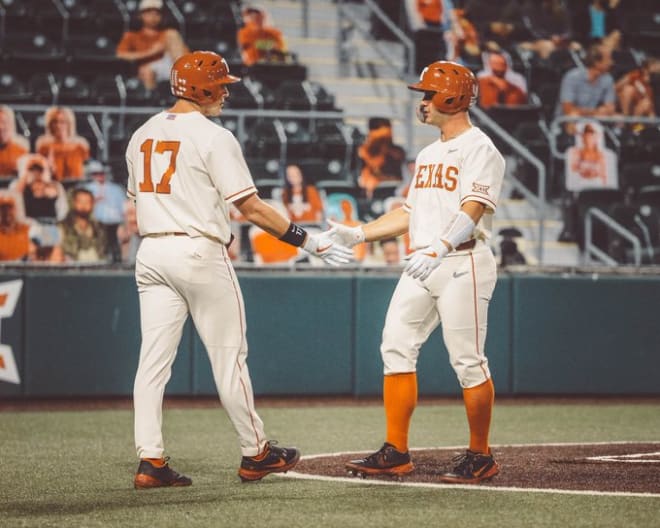 Mike Antico walked three times and scored two runs versus UIW. (@TexasBaseball)