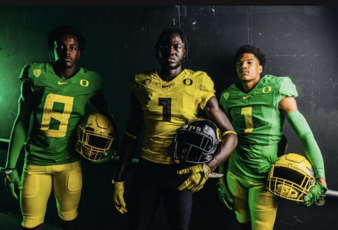 Florence (left) with Joseph Swen and teammate Jalil Tucker at SNL in Eugene