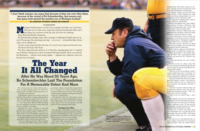Thewolverine Michigan Football Preview Looking Back At Bo Schembechler S First Team