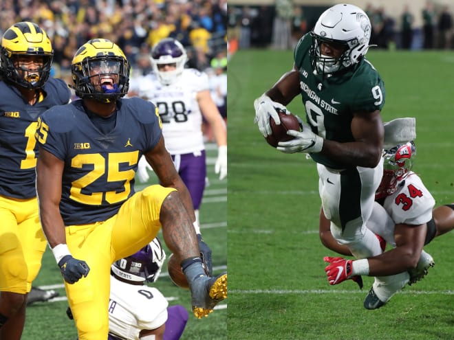 Michigan Wolverines football Hassan Haskins, Michigan State Spartans Kenneth Walker III