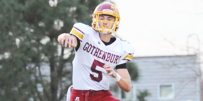 Gothenburg's talented senior QB Dawson Graham (5) is now a three-time all-district and two-time all-state HM player.