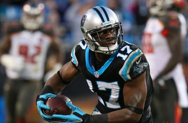 Wide receiver Devin Funchess caught seven passes for 70 yards and two touchdowns in a win at New England.