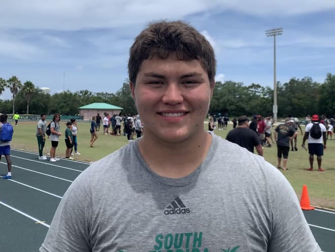Hanson was all smiles after the USF camp Saturday