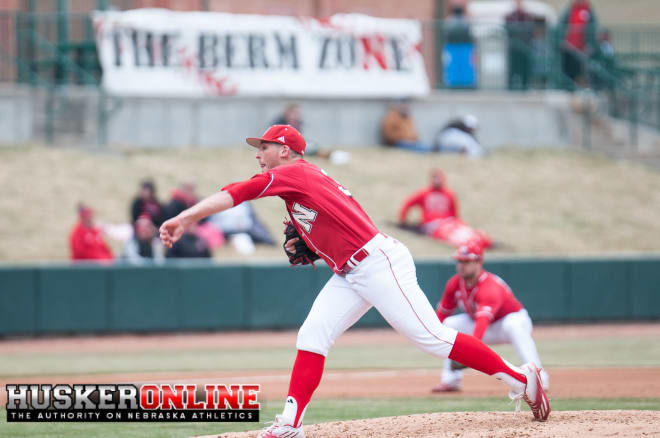 Nebraska left-hander Jake McSteen left the game in the fifth inning of the Huskers' 10-3 loss.