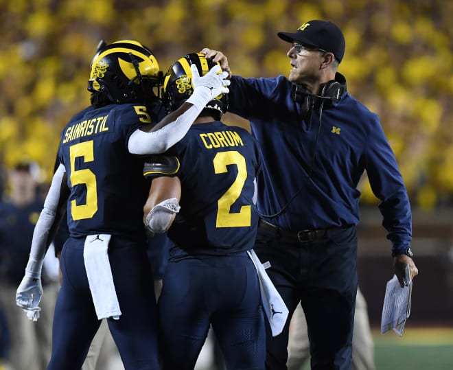 Michigan Wolverines head football coach Jim Harbaugh picked up his 51st win as U-M's head man last week.