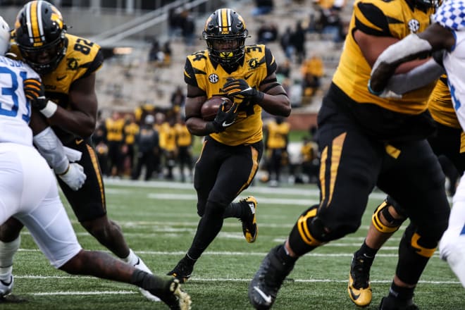 Senior running back Larry Rountree III leads Missouri in scrimmage yards at the mid-point of the season.