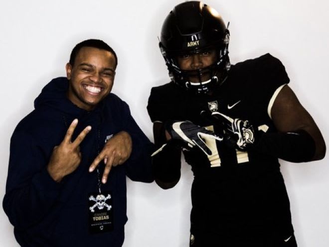 Black Knights' frosh D’Andre Tobias, along with current 2020 Army commit, Malik James