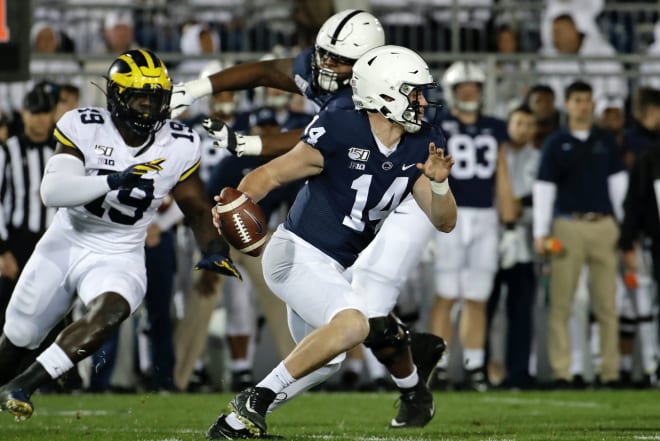 The Michigan Wolverines' football defense allowed PSU to average 5.2 yards on 54 plays.